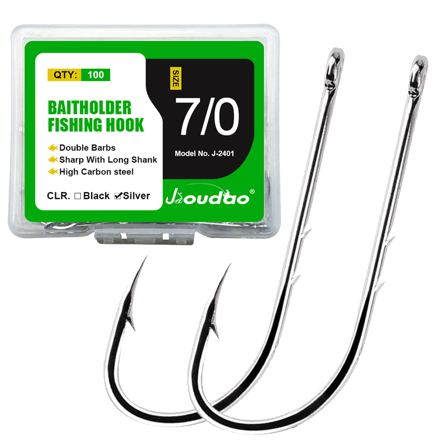 Fishing Hooks 100Pcs Baitholde - Fishing Hook Offset ulasan dan harga