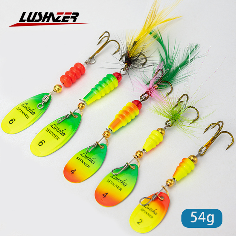 LUSHAZER 5pcs/lot Spinner Bait - Fishing Hook Treble ulasan dan harga