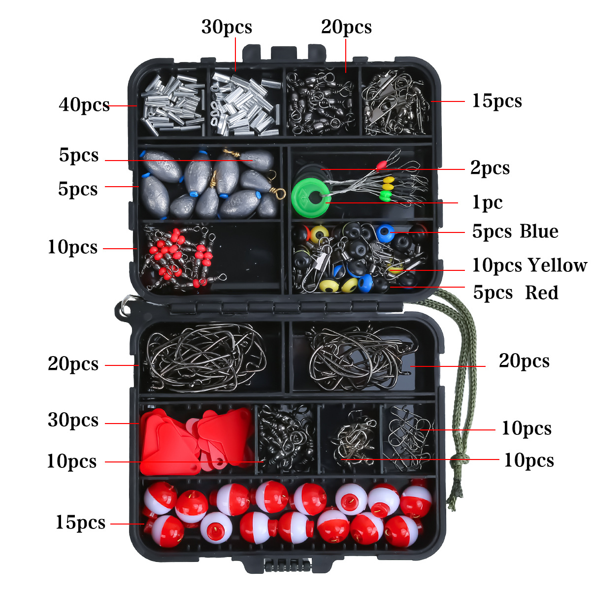 263Pcs Fishing Accessories Kit - Fishing Hook Box ulasan dan harga