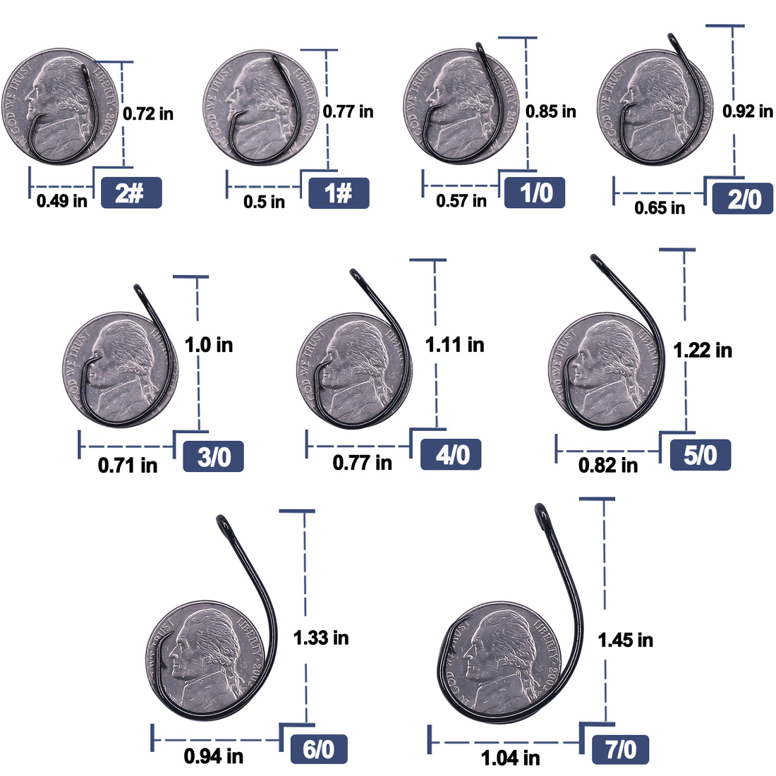 9KM 25-50Pcs Inline Wide Gap C - Fishing Hook Offset ulasan dan harga