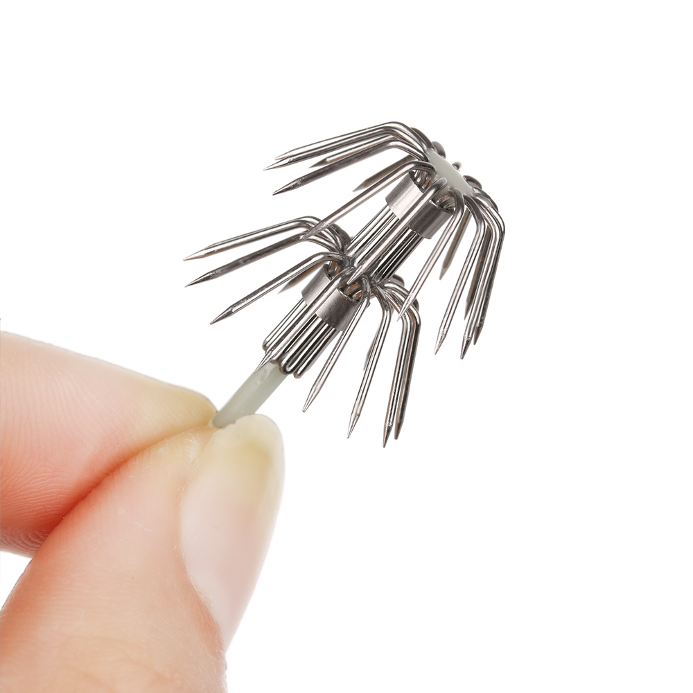 5Pcs Stainless Steel Double La - Fishing Hook Assortment ulasan dan harga