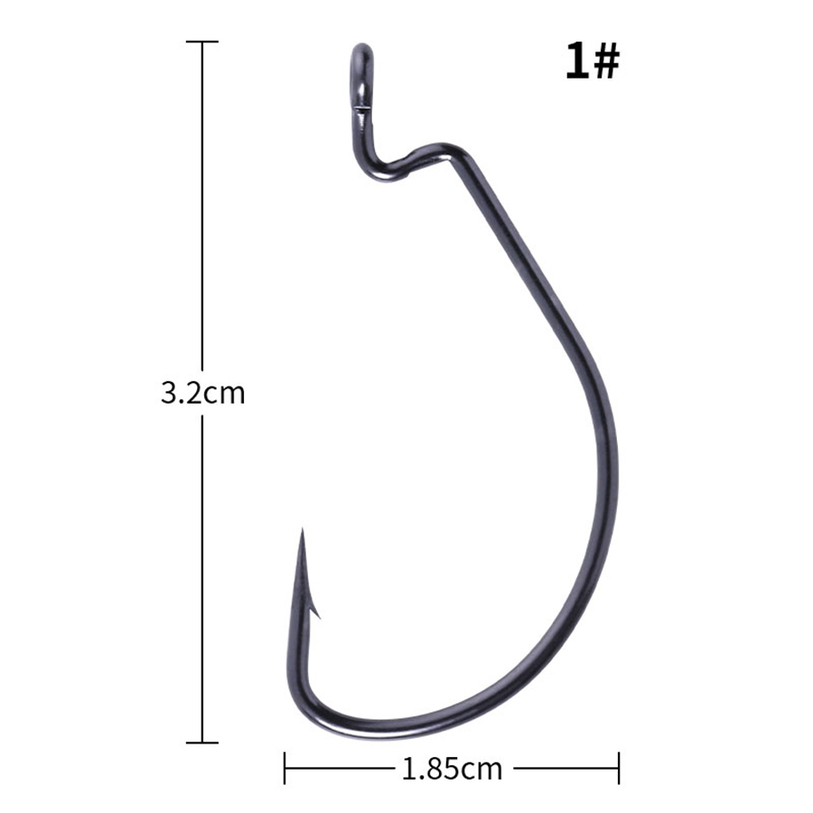 30pcs High Carbon Steel Wide G - Fishing Hook Offset ulasan dan harga