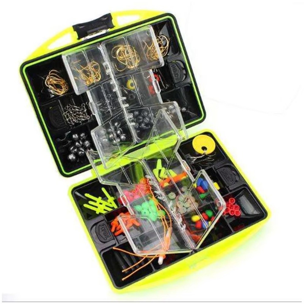 184pcs Fishing Accessories Kit - Fishing Hook Box ulasan dan harga