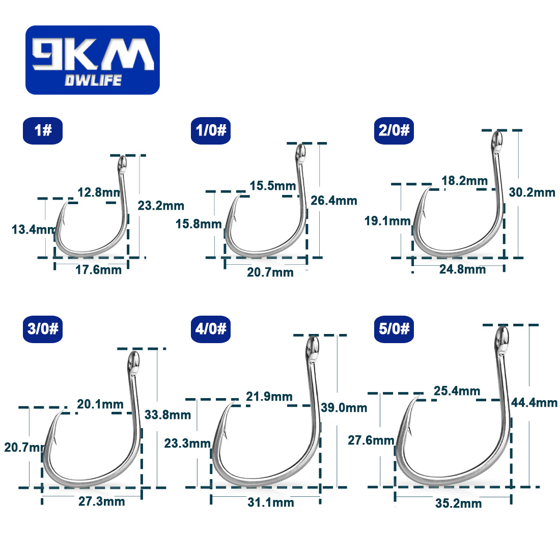 9KM Fishing Hooks Saltwater Li - Fishing Hook Offset ulasan dan harga