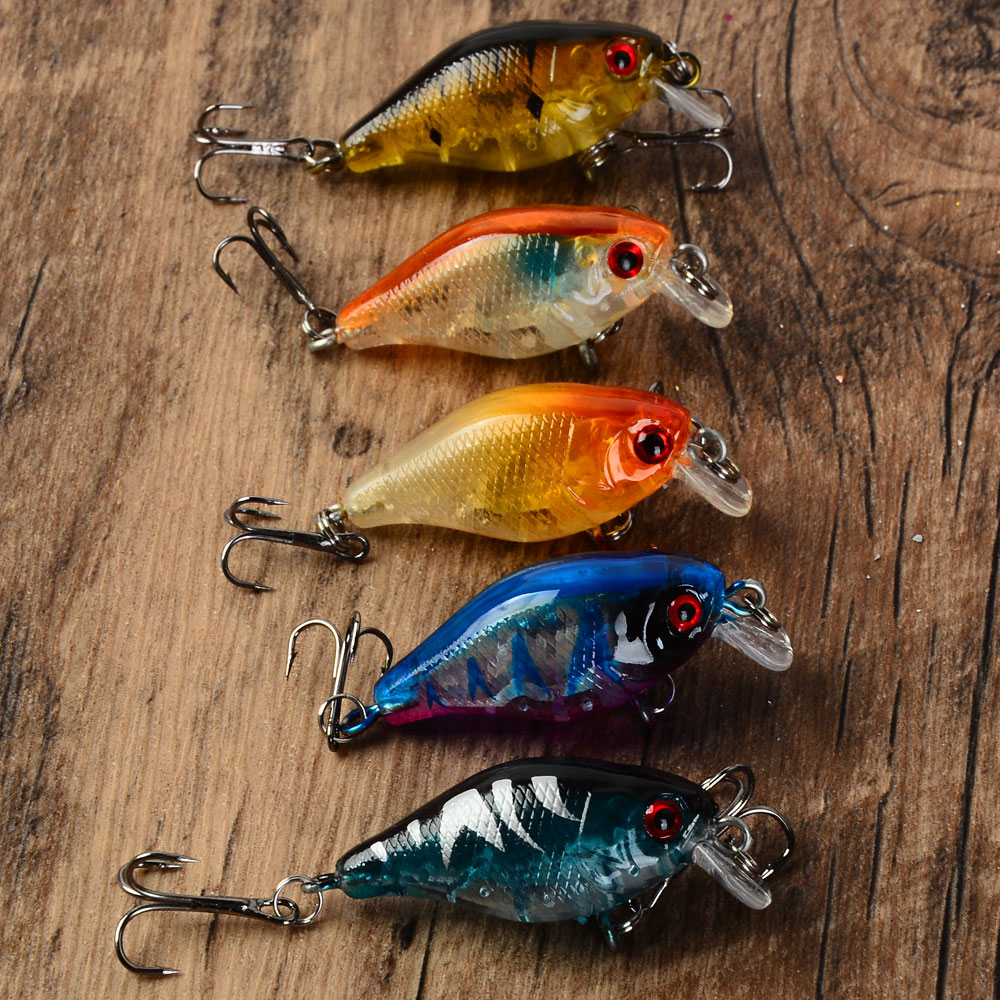 5pcs Floating Crankbaits Bait  - Fishing Hook Treble ulasan dan harga